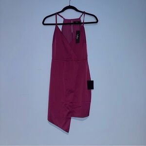 Lulu's Asymmetrical Fuchsia Dress